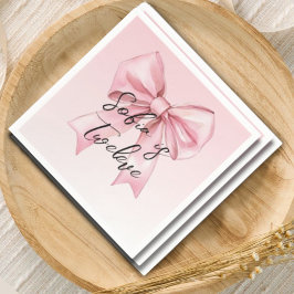 Guardanapo De Papel Pink Bow Twelve Birthday Paper Napkin