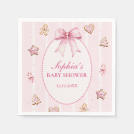 Guardanapo De Papel Pink Christmas Cookie Baby Shower