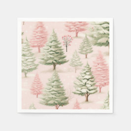 Guardanapo De Papel Pink Christmas Napkins