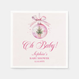 Guardanapo De Papel Pink Christmas Ornament Baby Shower
