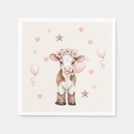 Guardanapo De Papel Pink Cowgirl Birthday | Farm Theme 1st 