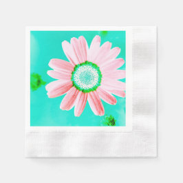 Guardanapo De Papel Pink Daisy Paper Napkin