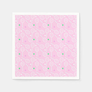 Guardanapo De Papel Pink do padrão-raquete tênis