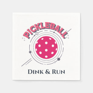 Guardanapo De Papel Pink e Pickleball Retro Engraçado