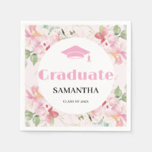 Pink Floral Graduation