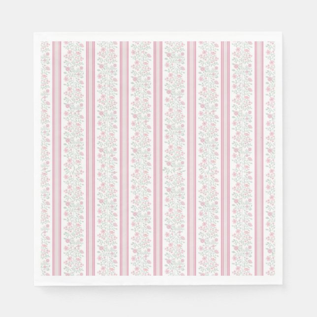 Guardanapo De Papel Pink Floral Wildflowers Coquette (Frente)