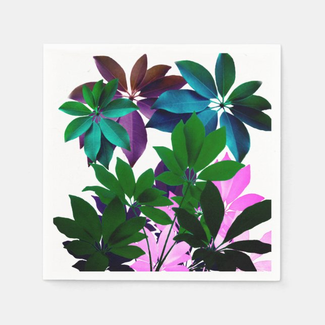 Guardanapo De Papel Pink & Green Deixa Coquetel Napkin (Frente)