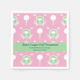 Guardanapo De Papel Pink & Green - Golf Party Tableware