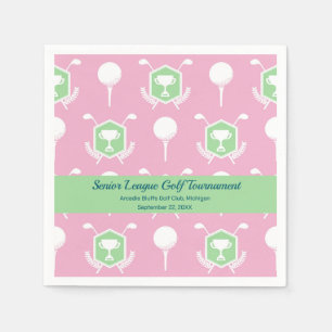 Guardanapo De Papel Pink & Green - Louças para Festa de Golfe