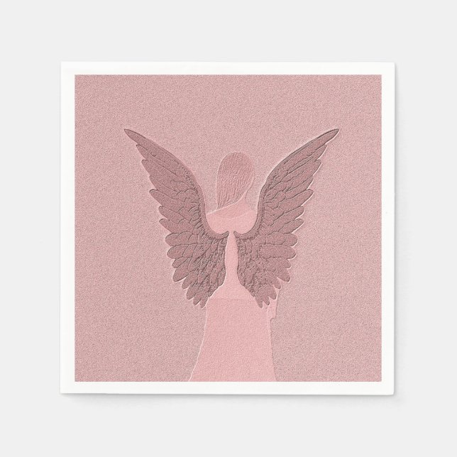 Guardanapo De Papel Pink Guardian Angel (Frente)