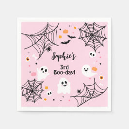 Guardanapo De Papel Pink Halloween Cute Ghost Boo-Day Party