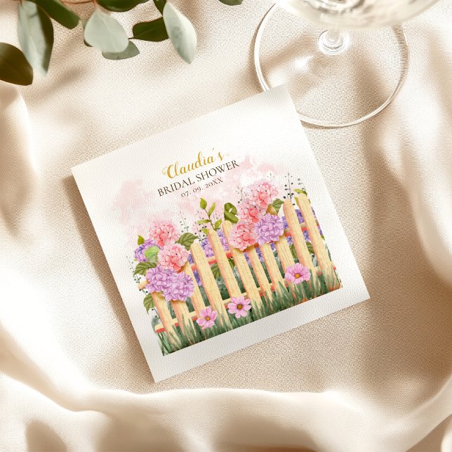 Guardanapo De Papel Pink Lilac Hydrangea Fresh Market Bridal Shower  (Criador carregado)