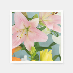 Guardanapo De Papel Pink Lily Coctail Napkin