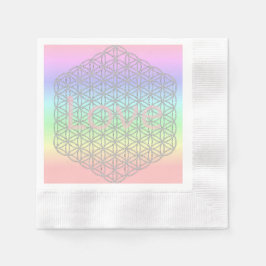 Guardanapo De Papel Pink Love Silver Mandala Wedding