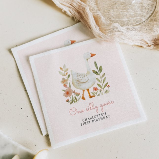 Guardanapo De Papel Pink One Bobo Goose Birday (Criador carregado)