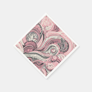 Guardanapo De Papel Pink Paisley The Home Studio