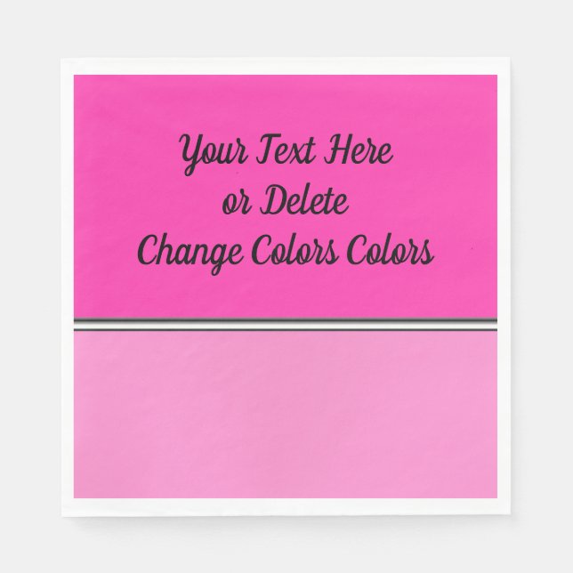 Guardanapo De Papel Pink Personalizado Napkins para Ela (Frente)
