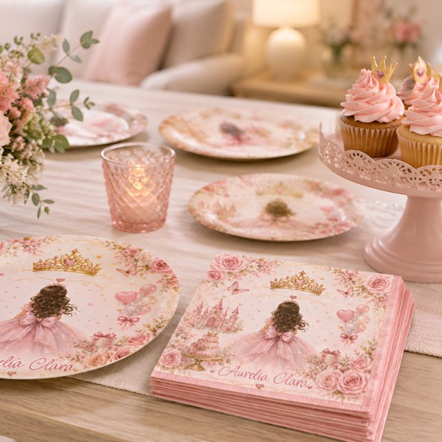 Guardanapo De Papel Pink Princess Birthday (Criador carregado)