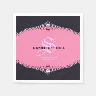 Guardanapo De Papel Pink Princess Lace Special Day Engagement Wedding