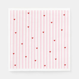 Guardanapo De Papel Pink Red Hearts Little Sweetheart Baby Shower