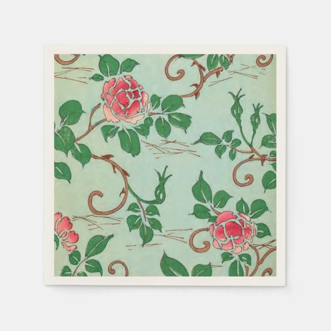 Guardanapo De Papel Pink roses - Shin Bijutsukai (Frente)