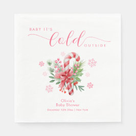 Guardanapo De Papel Pink Snowflake Festive Candy Girl Baby Shower 