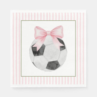 Guardanapo De Papel Pink Stripe Soccer