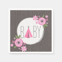 Pink Tipi - Papel de Chá de fraldas Napkin