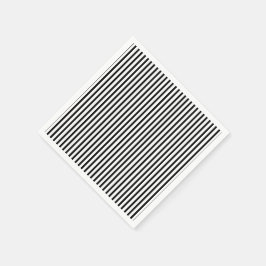 Guardanapo De Papel Pinstripe fina branca e preto