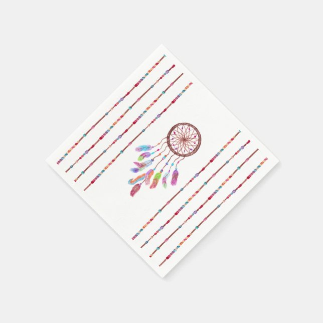 Guardanapo De Papel Pintado à Mão, Miçanga De Soneca De Cadeado (Canto)