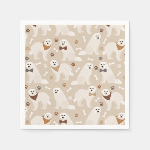 Guardanapo De Papel Pintas Pirenéus excelentes e Ossos Napkins
