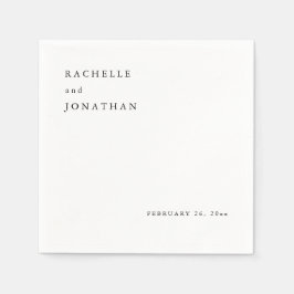 Guardanapo De Papel Pintinho Black White Simple Wedkins