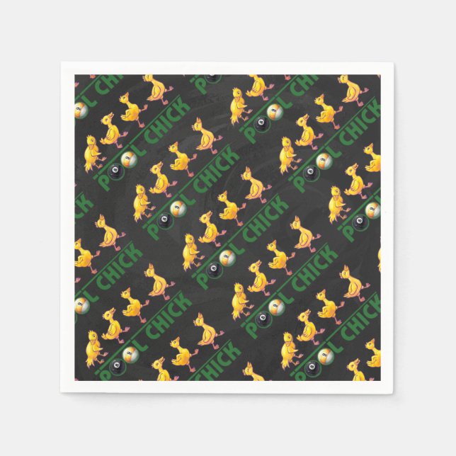 Guardanapo De Papel Pintinho piscina (Frente)