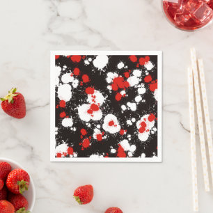 Guardanapo De Papel Pintor preto, branco e vermelho