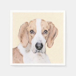 Guardanapo De Papel Pintura Americana de Foxhound - Arte Cachorro Orig