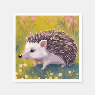 Guardanapo De Papel Pintura Animal Campo Floralouriço-cache