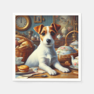 Guardanapo De Papel Pintura Antiga do Jack Russell Terrier