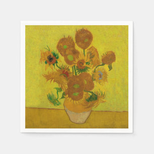 Guardanapo De Papel Pintura de 15 Girassóis de Vincent Van Gogh