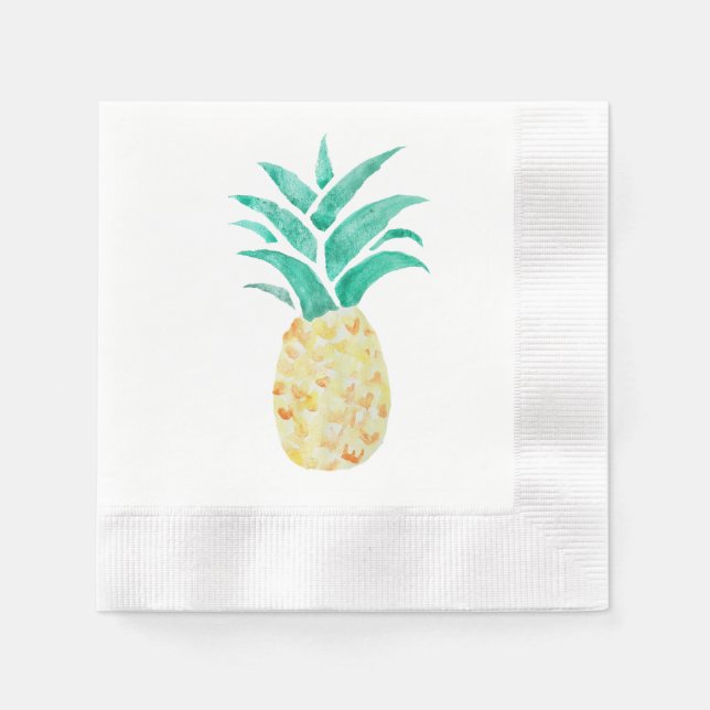 Guardanapo De Papel Pintura de Abacaxi Napkins Tropical (Frente)