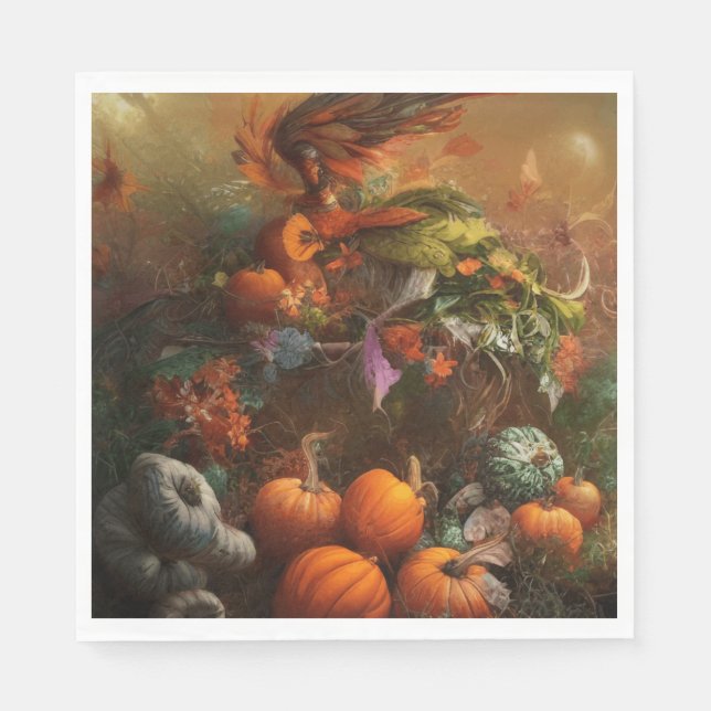 Guardanapo De Papel Pintura de Ação de Graças (Frente)