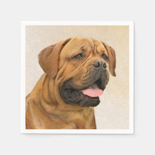 Guardanapo De Papel Pintura de Cachorro de Bordéus - Arte Cachorra Or