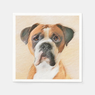 Guardanapo De Papel Pintura De Cachorro Descortada Arte Animal Origina