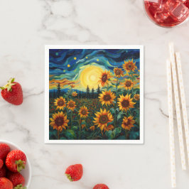 Guardanapo De Papel Pintura de Girassóis de Van Gogh