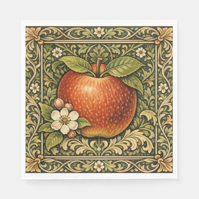 Guardanapo De Papel Pintura de maçã vintage (Frente)