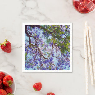 Guardanapo De Papel Pintura De Óleo De Árvore Jacaranda, Napkins De Pa