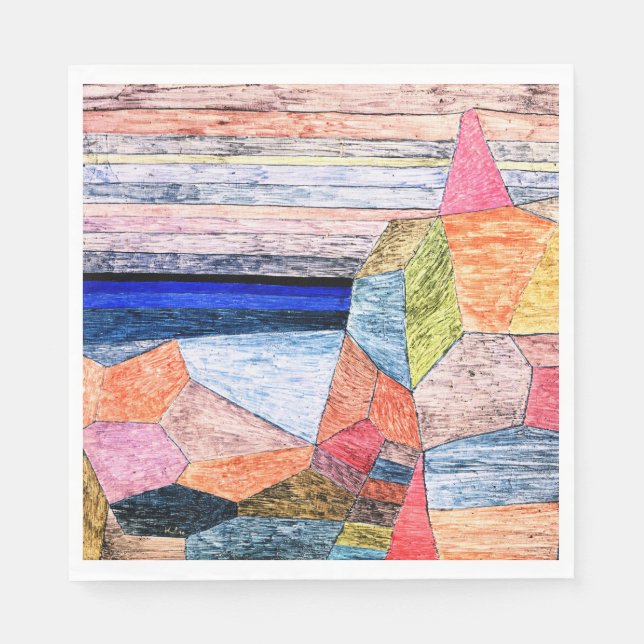 Guardanapo De Papel pintura de Paul Klee, Promontorio Ph, (Frente)