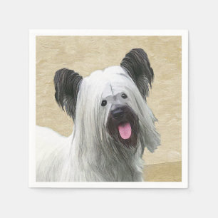 Guardanapo De Papel Pintura de Skye Terrier - Arte Cão Original Bonit