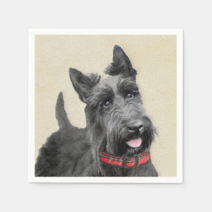 Guardanapo De Papel Pintura de Terrier escocês - Arte de cachorro ori