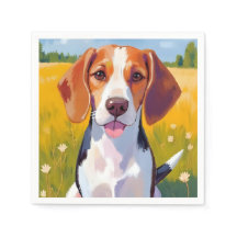 Pintura em Aquarela de Cachorro Beagle Pet