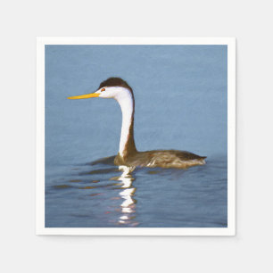 Guardanapo De Papel Pintura em Grebe de Clark - Arte de Pássaro Origi